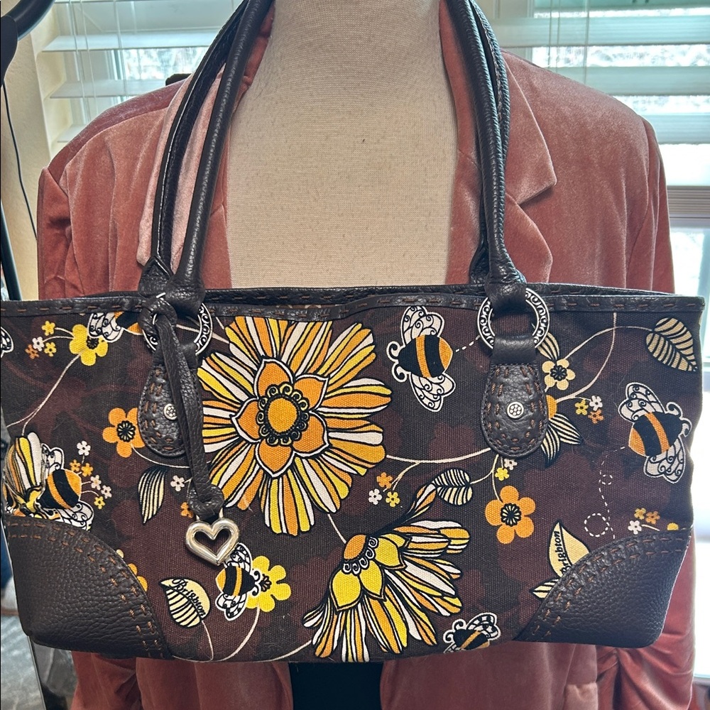 Brighton  Patterned Tote Bag - Brown and Yellow